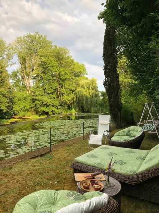 Vila Magnifique Moulin Proche Chablis, Jacuzzi Et Riviere Annay-sur-Serein Exteriér fotografie